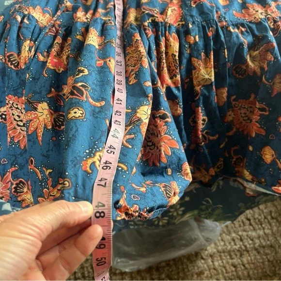 A.L.C. Mischa Dress SZ 4 DESIGNER $495 Cotton Boho Festival Tiered Maxi Natural - Picture 8 of 10